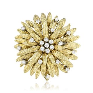 Vintage Cartier Diamond Flower Brooch