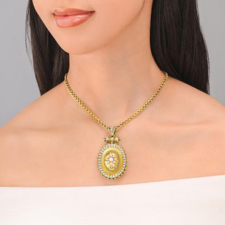 Victorian Gold Locket Necklace