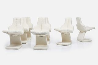 Gastone Rinaldi, Cantilevered Dining Chairs (8)