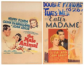 Group of 19 1930s - 40s Movie Window Cards.