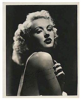 Inscribed and Signed Betty Grable Photo.