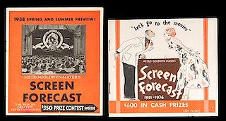 1935-36 and 1938 MGM Screen Forecast.