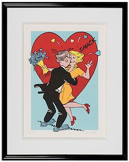 Blondie and Dagwood "Hearts and Flowers" Limited Edition Print.