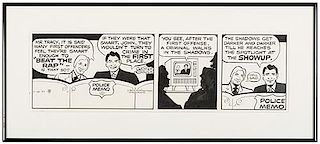 Original Daily Newspaper Comic Strip Art for Dick Tracy.