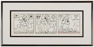 Original Newspaper Comic Strip Art for Beetle Bailey.