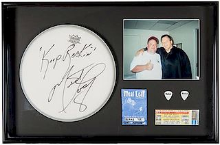 Meat Loaf and Friends Autographed Concert Memorabilia Display.