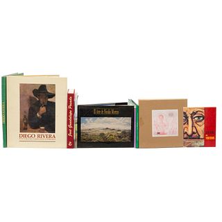 Libros sobre Arte Mexicano. Diego Rivera. Pintura de Caballete y Dibujos / José María Velasco. Piezas:  9.