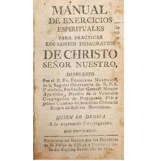 Martagon, Fernando. Manual de Exercicios Espirituales para practicar los santos desagravios de Christo Señor Nuestro, 1794.