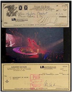 Van Halen Pair of Signed Checks.