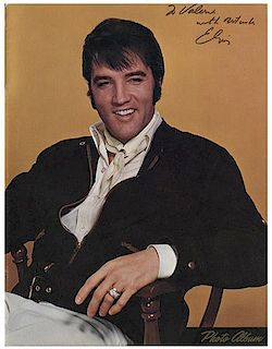 Elvis Presley Astrodome Photo Album Inscribed and Signed.
