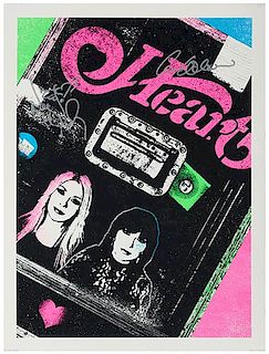 Heart Poster Signed by Nancy and Ann Wilson.