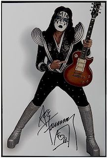 Kiss Ace Frehley Signed Color Portrait.