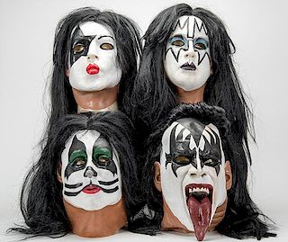 Kiss Set of Four Halloween Masks.