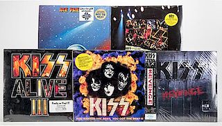 Kiss Group of Five Sealed Records.