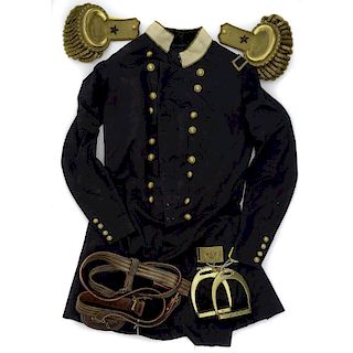 Massachusetts Brigadier General Officer's Frock Coat, Model 1851 Officer's Hat by Benton and Bush of Boston, Mass., Plus