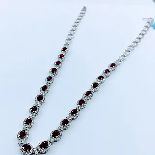 Heirloom 7.85ctw Ruby & 5.59ctw Diamond Necklace