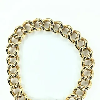 Heavy 14K Gold Curb Link Bracelet