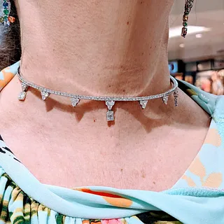 5.27ctw Diamond Flexible Choker Necklace