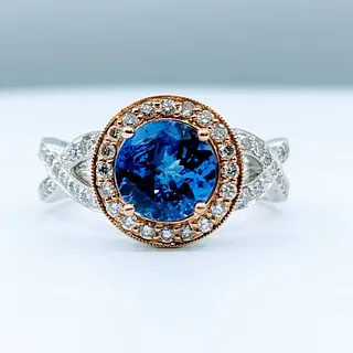 Exquisite LeVian Tanzanite & Diamond Two-Tone Ring