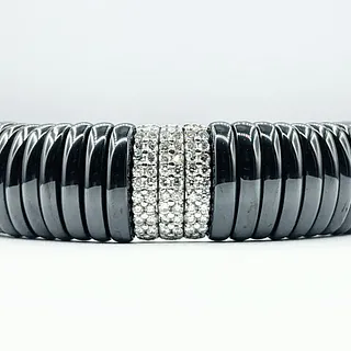 Unique Diamond & Ceramic Stretch Bracelet