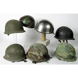 Lot of 7 M-1 Helmets