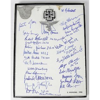 28 Luftwaffe Contemporary Autographs