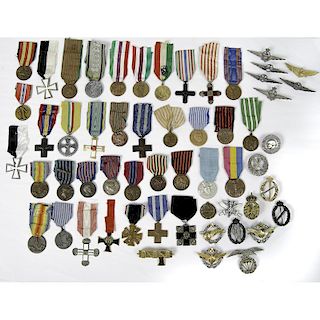Group of World War II Italian and Nazi Medals