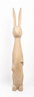 A Large Wooden Figure, Height 40 inches.