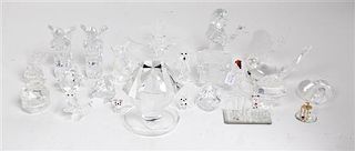 A Collection of Crystal and Glass Articles, Height of tallest 5 inches.