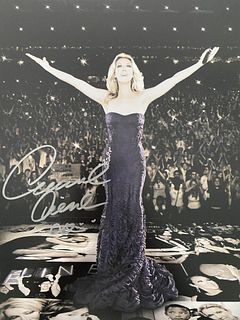 Celine Dion signed photo