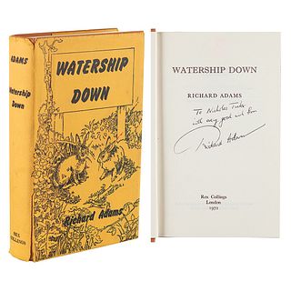 Richard Adams Signed Book and (2) Autograph Letters Signed