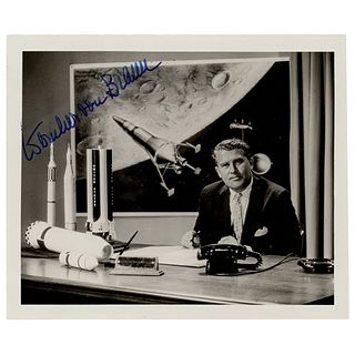 Wernher von Braun Signed Photograph with 1965 NASA Transmittal Letter