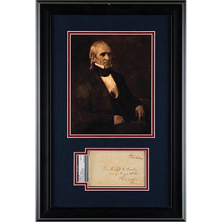 James K. Polk Signed Free Frank - PSA MINT 9