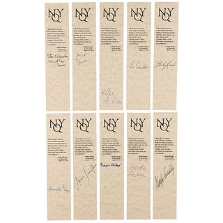 Poets Collection of (21) Signed Bookmarks