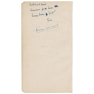 John F. Kennedy Signed Handwritten Notes Mentioning Dwight D. Eisenhower and Hamburg