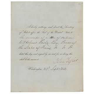 John Tyler Sends a Letter of Support to Ahmad Pasha Bey, the &#39;Great Reformer&#39; of Modern Tunisia