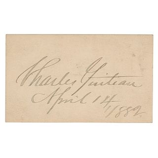 Charles Guiteau &#39;Jail Cell&#39; Signature