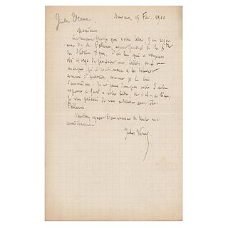 Jules Verne Autograph Letter Signed