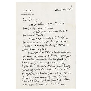 Allen Ginsberg Autograph Letter Signed to Fellow Beat Generation Poet Gregory Corso
