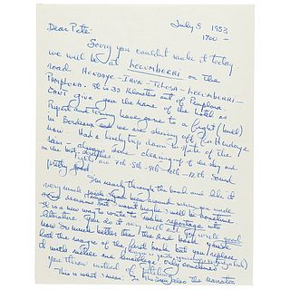 Ernest Hemingway Letter on Writing, Bullfights, and The Sun Also Rises