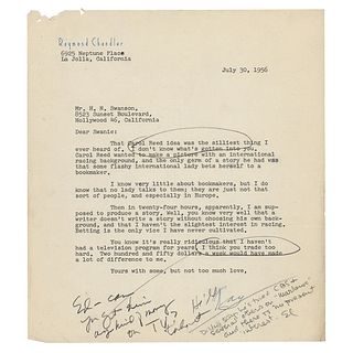 Raymond Chandler Typed Letter Signed