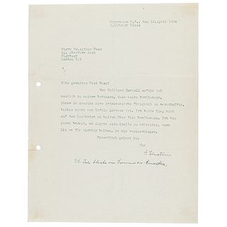 Albert Einstein Typed Letter Signed to Astronomer Arthur Beer