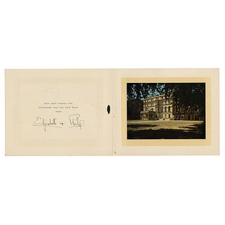 Queen Elizabeth II and Prince Philip Signed Christmas Card (1949)