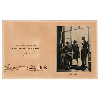 King George VI and the Queen Mother Signed Christmas Card (1942)