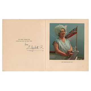 Elizabeth, Queen Mother Signed Christmas Card (1967)