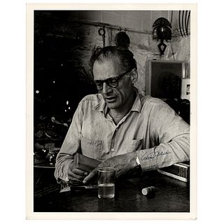 Arthur Miller and Inge Morath Mini Archive of (4) Letters and Signed Oversized Photograph