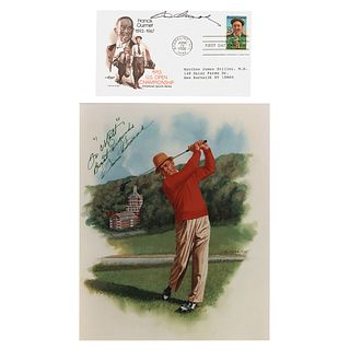 Sam Snead (2) Signed Items - FDC and Photograph