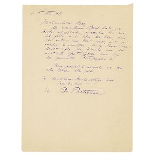 Boris Pasternak Autograph Letter Signed