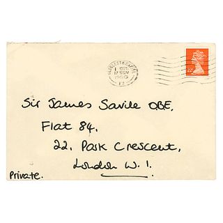 Princess Diana Hand-Addressed Mailing Envelope