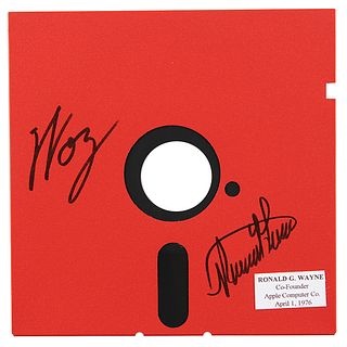Apple: Steve Wozniak and Ronald Wayne Signed Floppy Disk